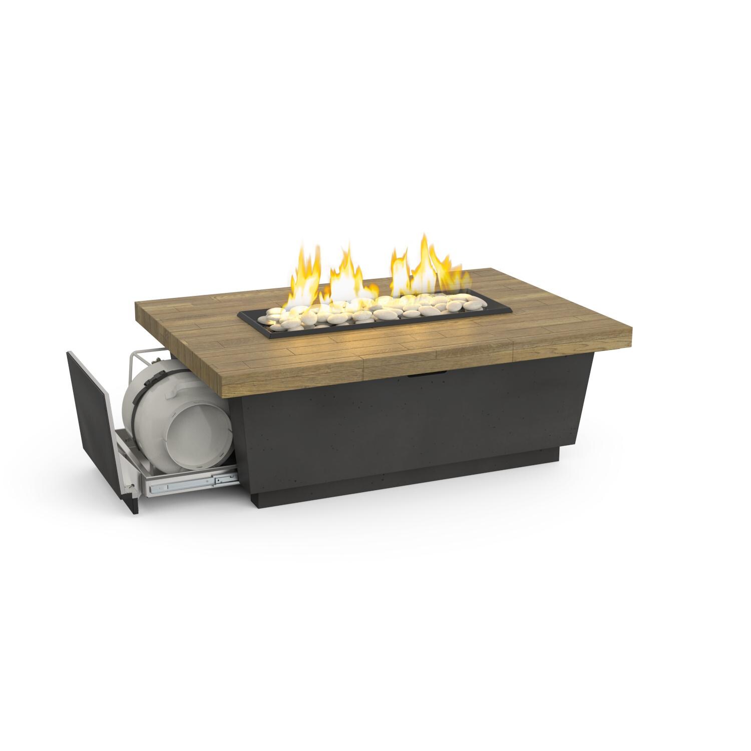 American Fyre Designs Contempo LP Select 52-Inch Rectangular Propane Gas Fire Table