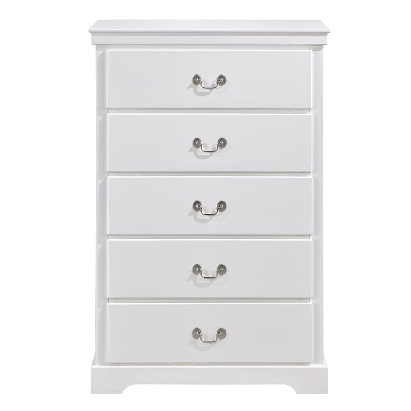 Lexicon Seabright 31-inch 5 Drawers Traditional Wood Chest in White