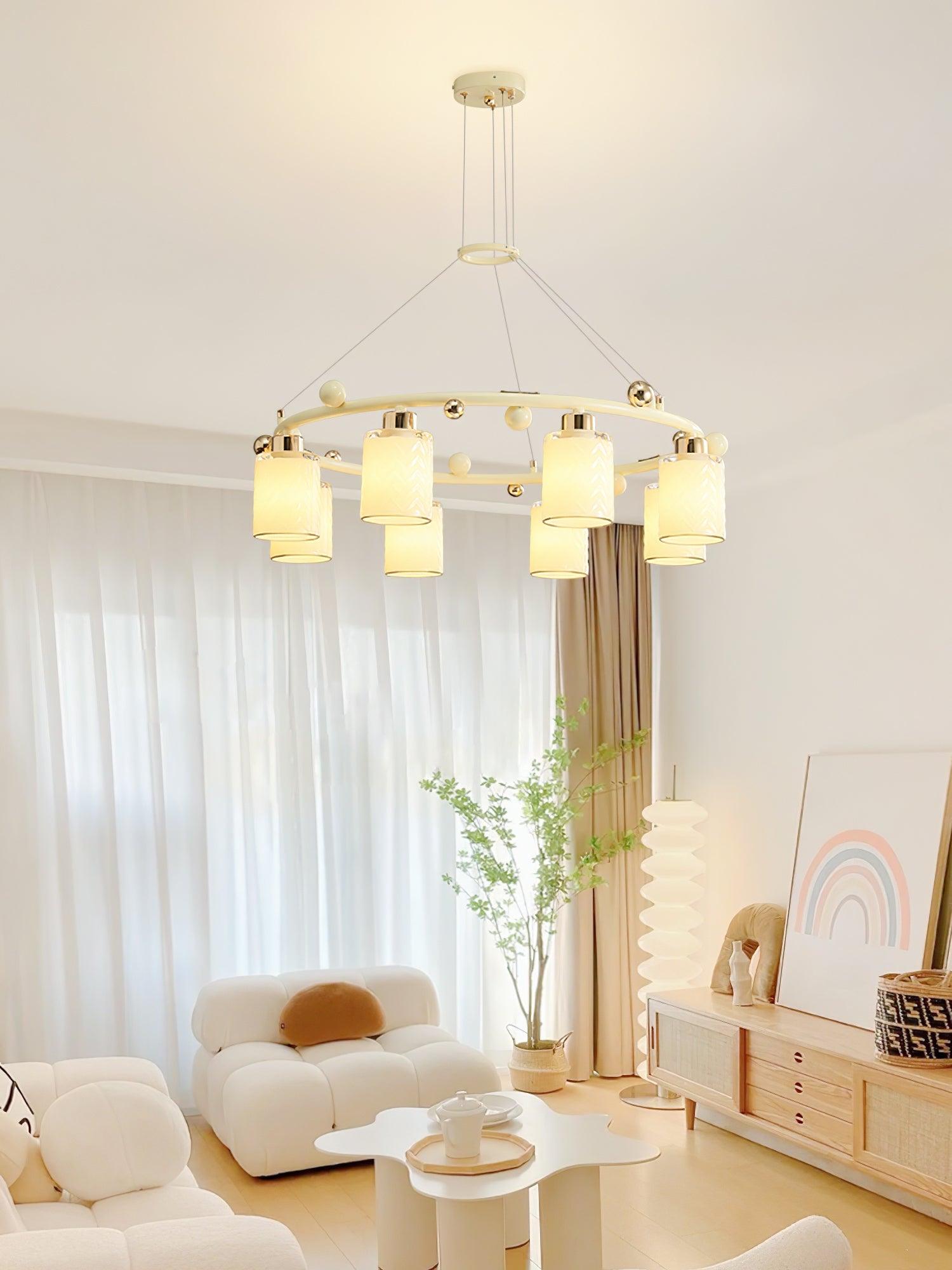 Ring Glass Cup Chandelier