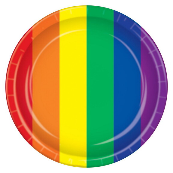 Beistle 53805 Rainbow Plates  9