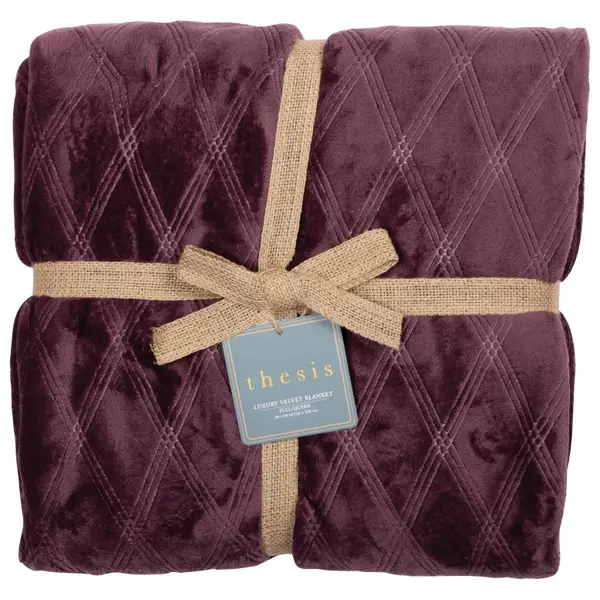 Northpoint Trading Plum Thesis Full/Queen Diamond Etch Blanket