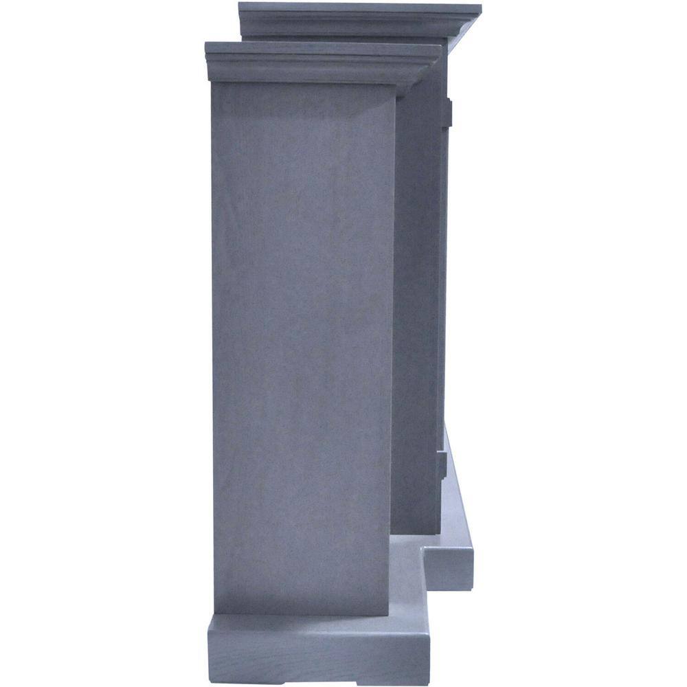 Hanover Classic 72.3 in. Freestanding Electric Fireplace in Slate Blue with Built-In Bookshelves FS7233-1BSBLED