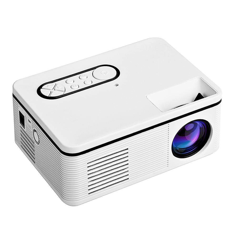 1080p Mini Projector 30 Lumen Portable Led Light Usb Av Port For Office Home Theater Outdoor Us Plug White Us Plug