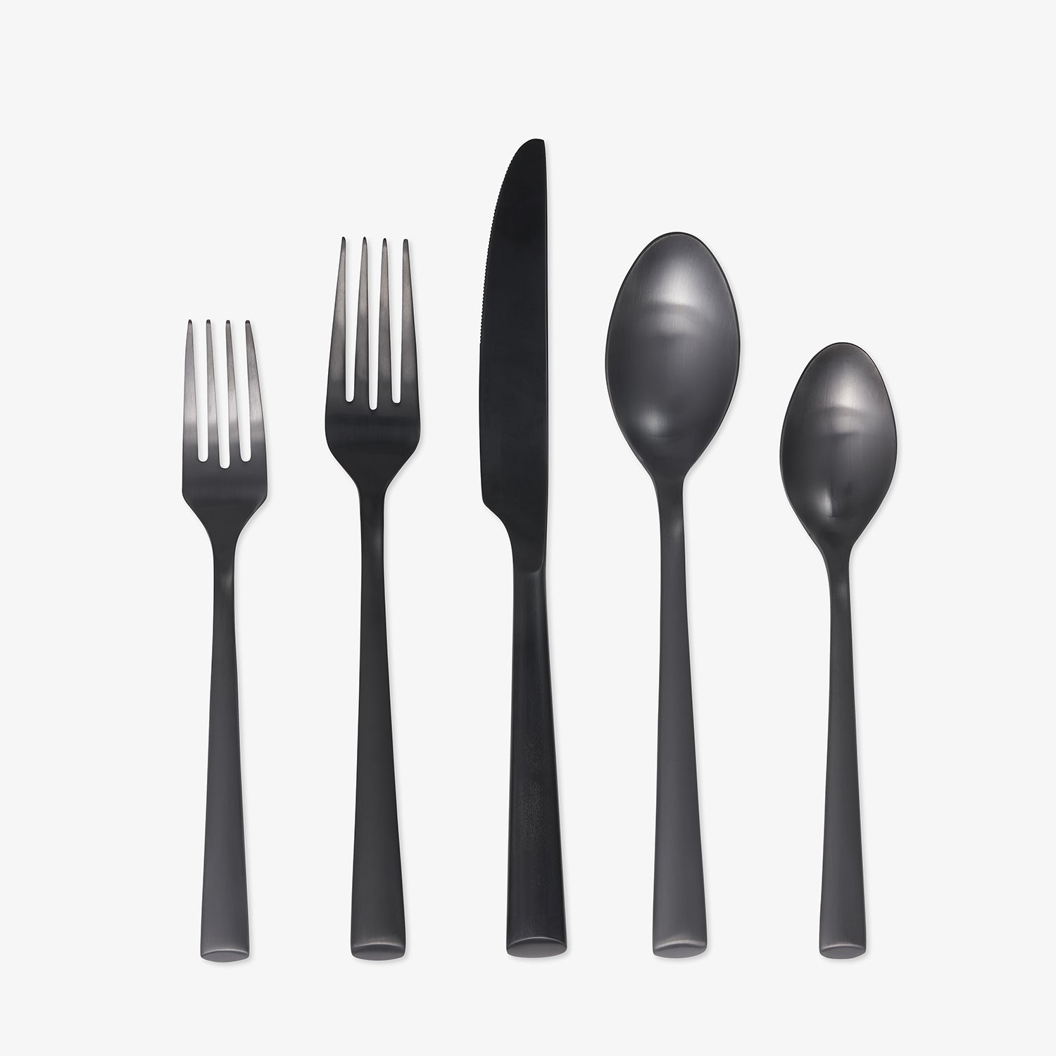 Gilda Black Satin 20-Piece Flatware Set