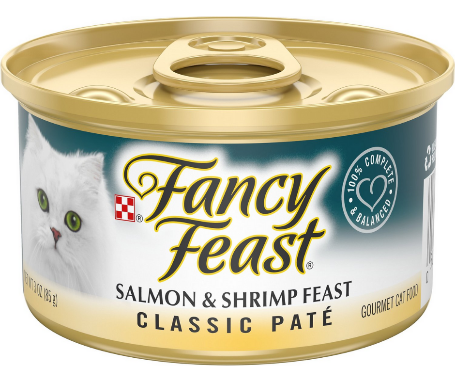 Purina Fancy Feast - All Breeds， Adult Cat Classic Paté Salmon and Shrim