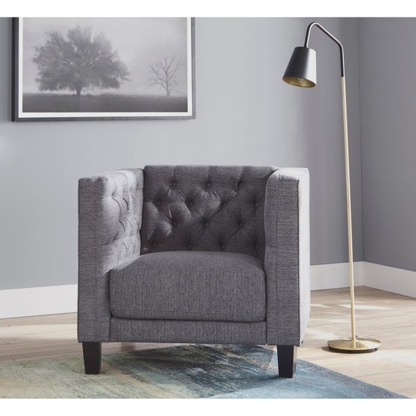 Lifestorey Modern Chesterfield Back Accent Chair