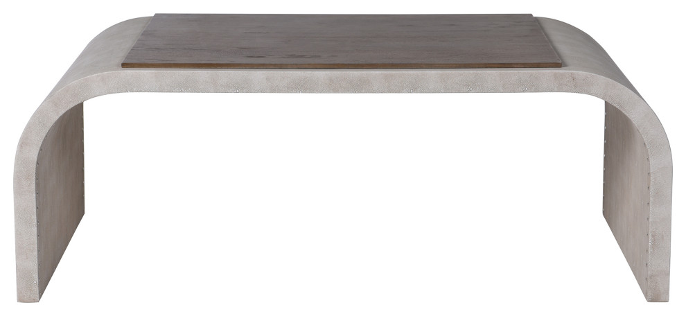 Dann Foley Lifestyle Cocktail Table Gray and Driftwood Gray Finish   Farmhouse   Coffee Tables   by StyleCraft  Houzz