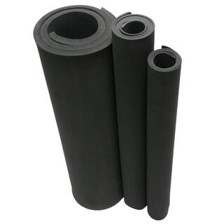 Rubber-Cal Closed Cell Sponge Rubber Neoprene 58 in. x 39 in. x 78 in. Black Foam Rubber Sheet 02-128-0625