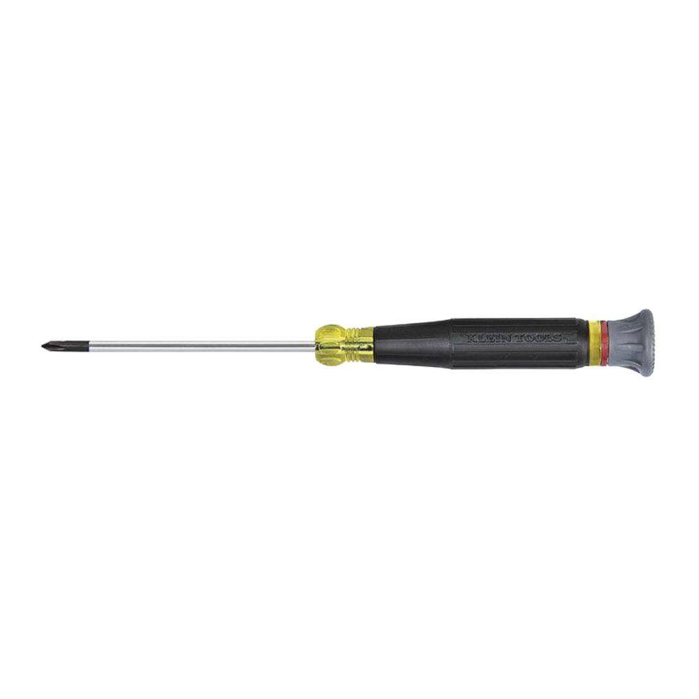 Klein Tools #0 Phillips Head Electronics Screwdriver with 3 in. Shank- Cushion Grip Handle 613-3