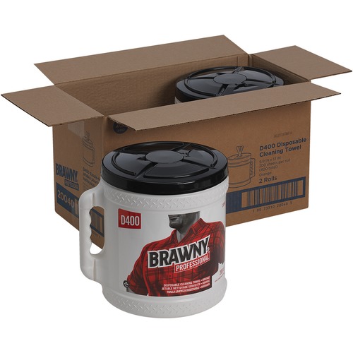 Georgia Pacific Brawny Professional D400 Disposable Cleaning Towels in Bucket  GPC20040