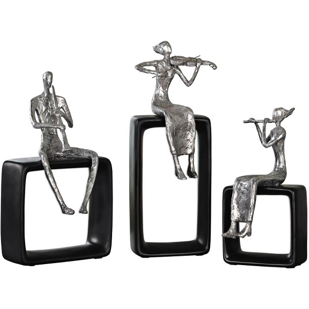 Uttermost Musical Ensemble Silver Sculptures Set Of 3