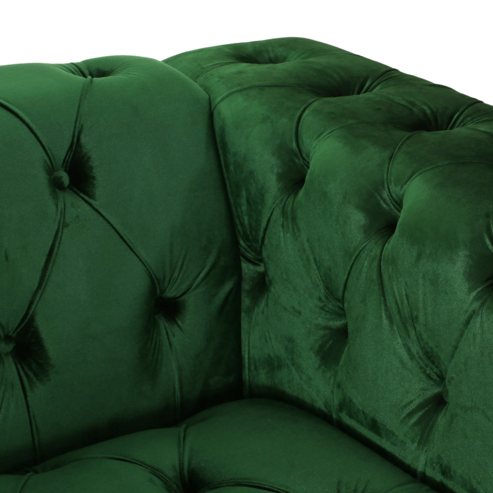 Contemporary Classic Sofa  Padded Button Tufted Seat   Eclectic   Sofas   by Decorn  Houzz