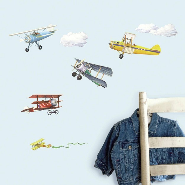 Vintage Planes Peel And Stick Wall Decal Roommates