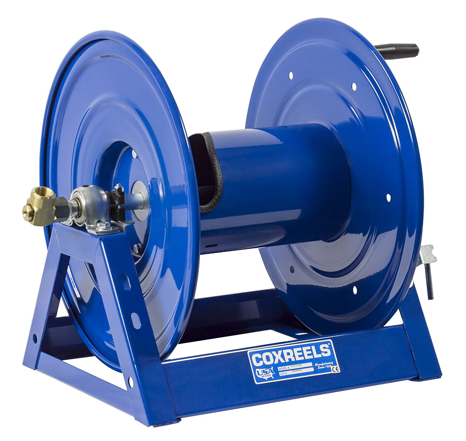 coxreels 1125-4-200 steel hand crank hose reel， 1/2