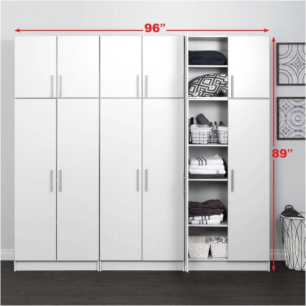 Elite With 6 Storage Cabinet Set White Prepac