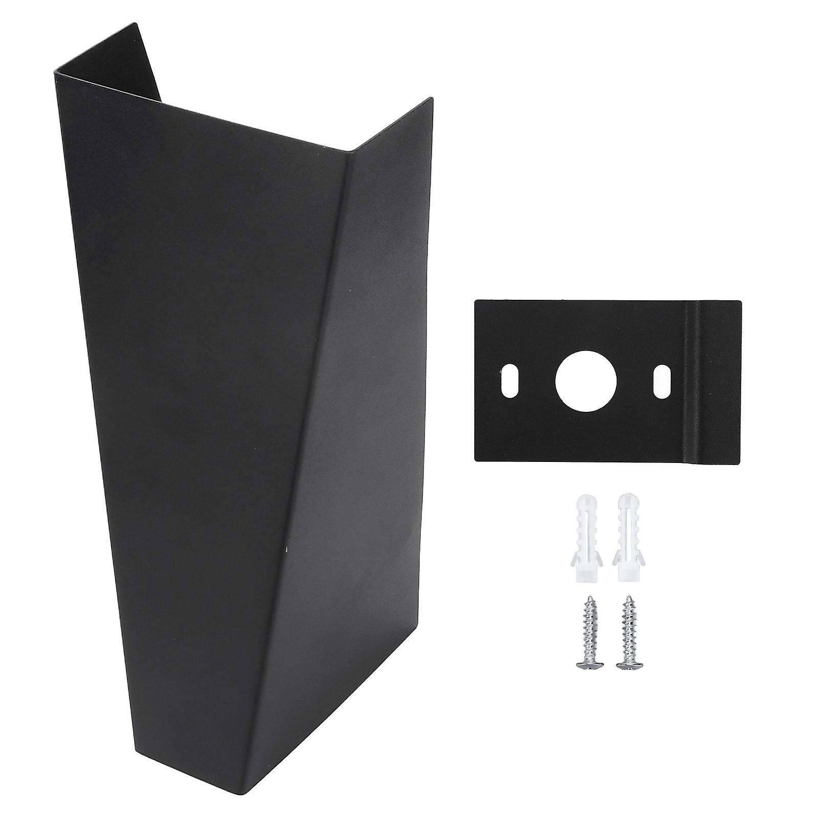 Modern Minimalist Up and Down Wall Light Trapezoid LED Wall Lamp with Warm Light AC85‑265V Black Shell