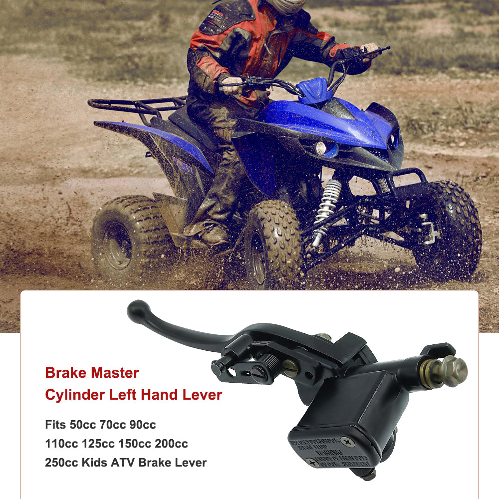 Triumilynn 7/8" 22mm Left Brake Lever Master Cylinder for 50CC 70cc 90cc 100cc 110cc 125cc 150cc 200cc 250CC Motorcyle Kids ATV Quad Moped Pit Dirt Bike