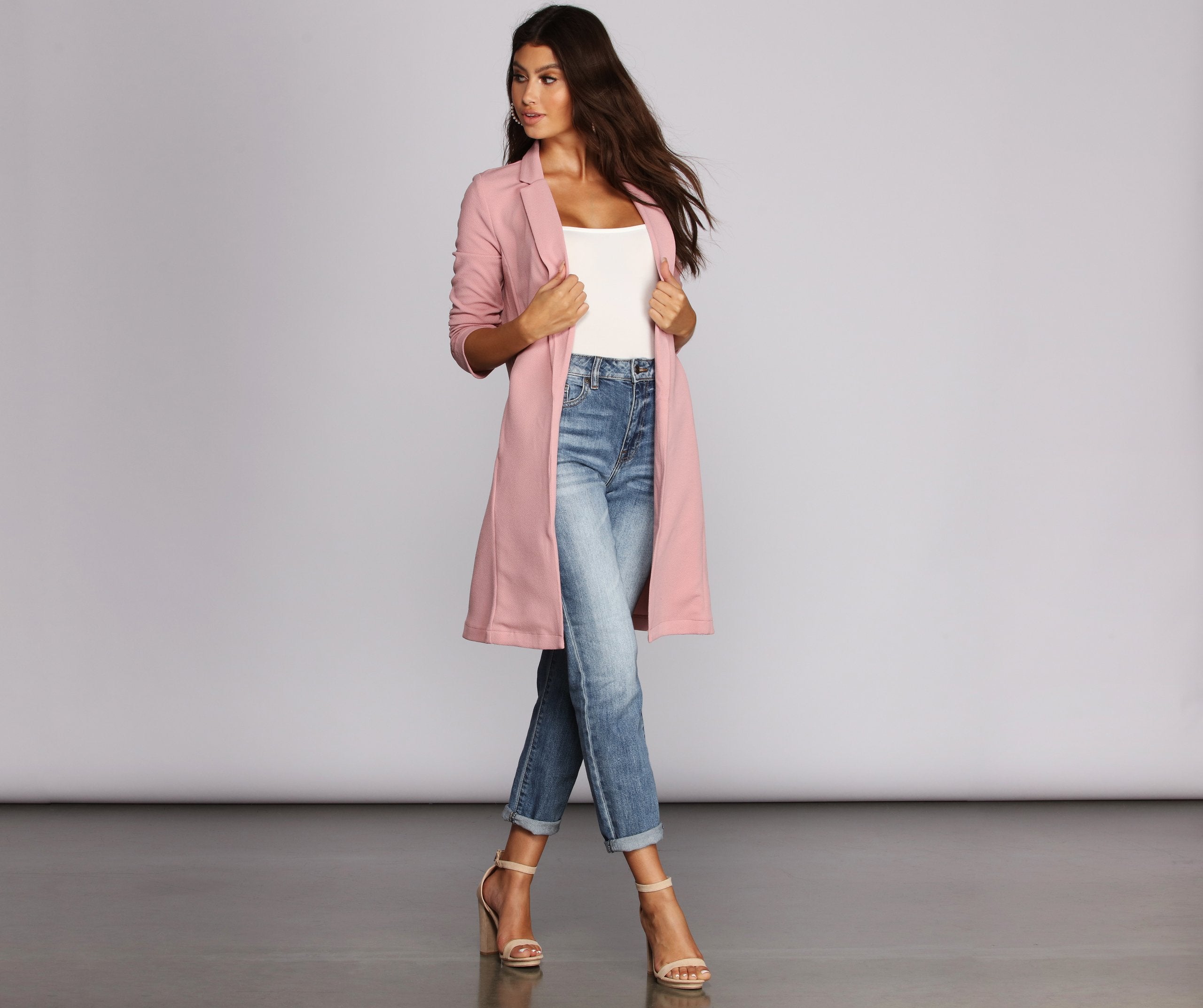 Boss Babe Crepe Longline Blazer