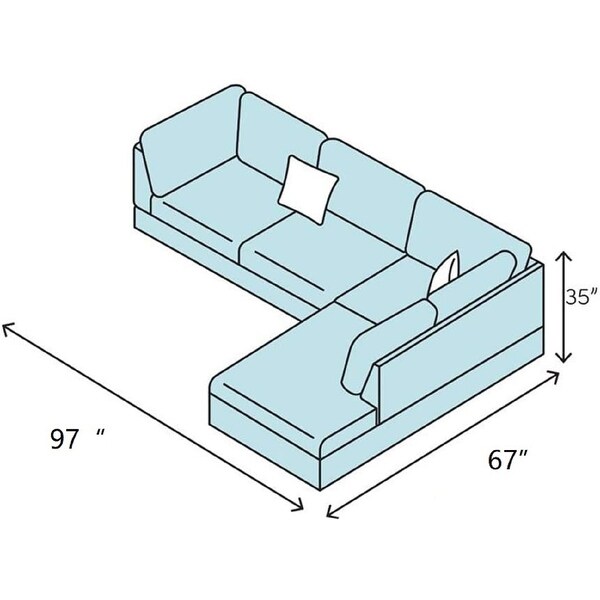 2-Pieces Sectional Sofa and Chaise，Off-White，Faux Leather(09722B-2)