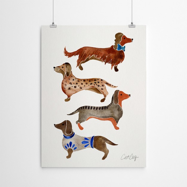 Americanflat Animal Dachshunds By Cat Coquillette Poster