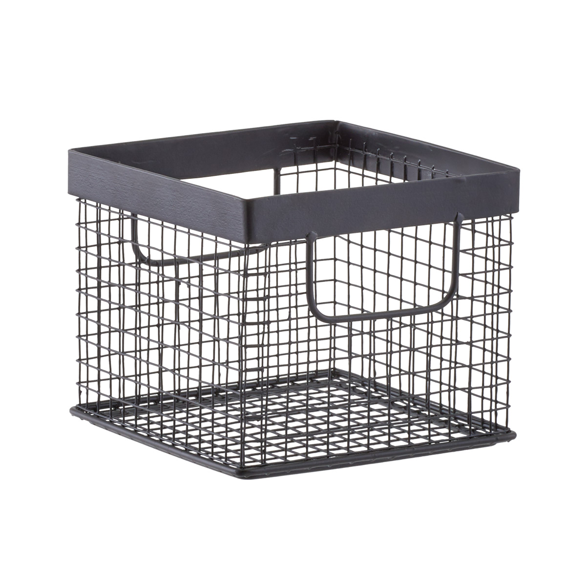 Design Ideas Black Wire Grid Storage Bins