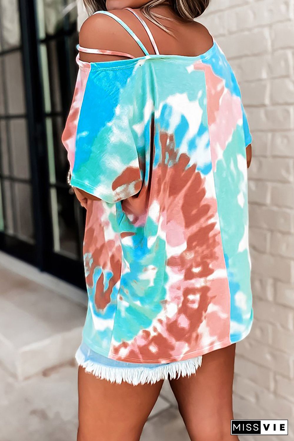 LOVE Printed Tie Dyed Tee