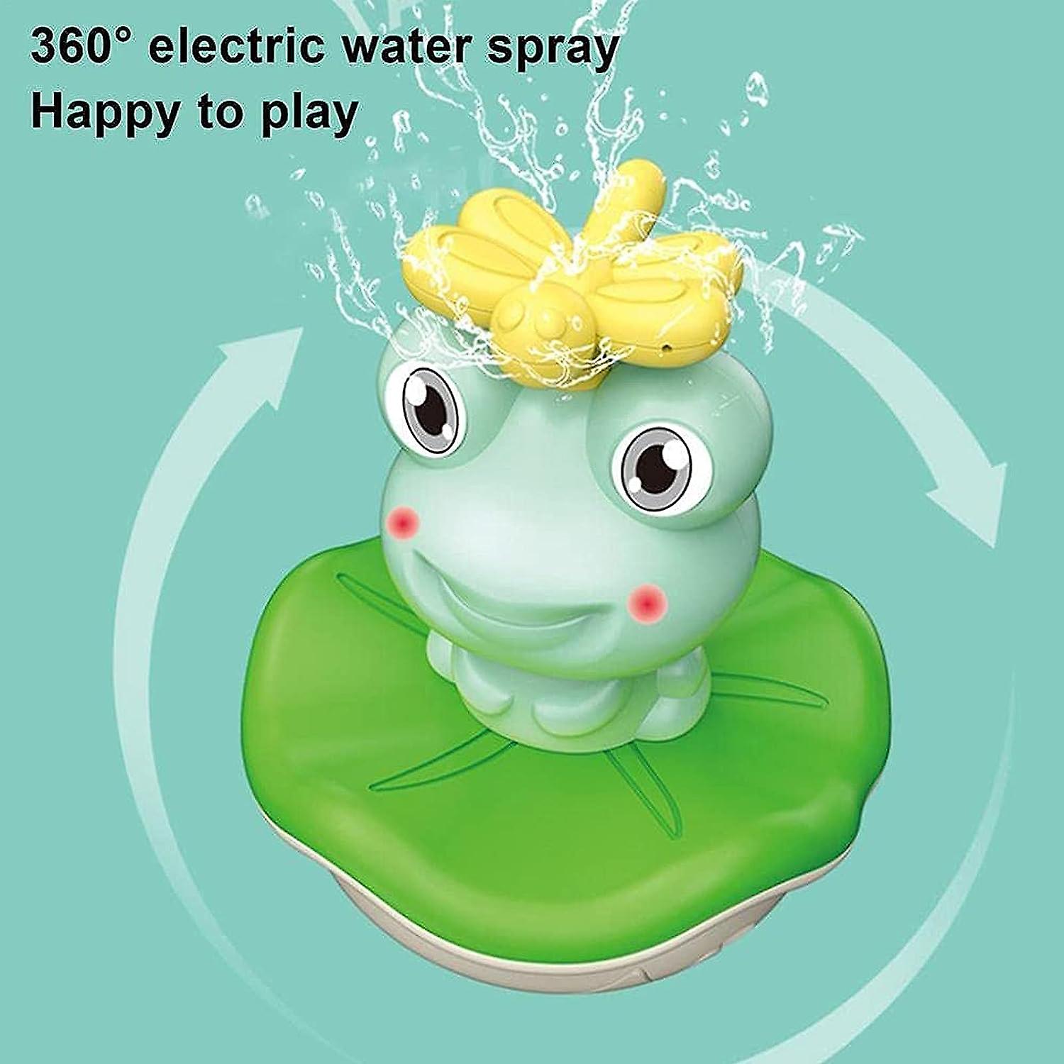 4 In 1 Frog Baby Bath Toys，fountain Spray Water Sprinkler Shower Toys，cute Waterproof Electric Kids Swimming Floating Water Playing Toys For Bathtub，p