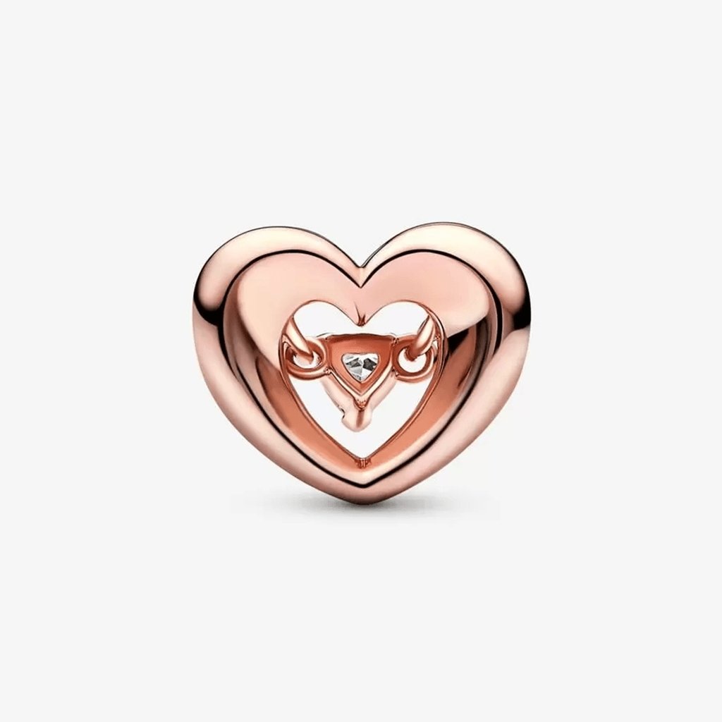 PANDORA  Radiant Heart & Floating Stone Charm