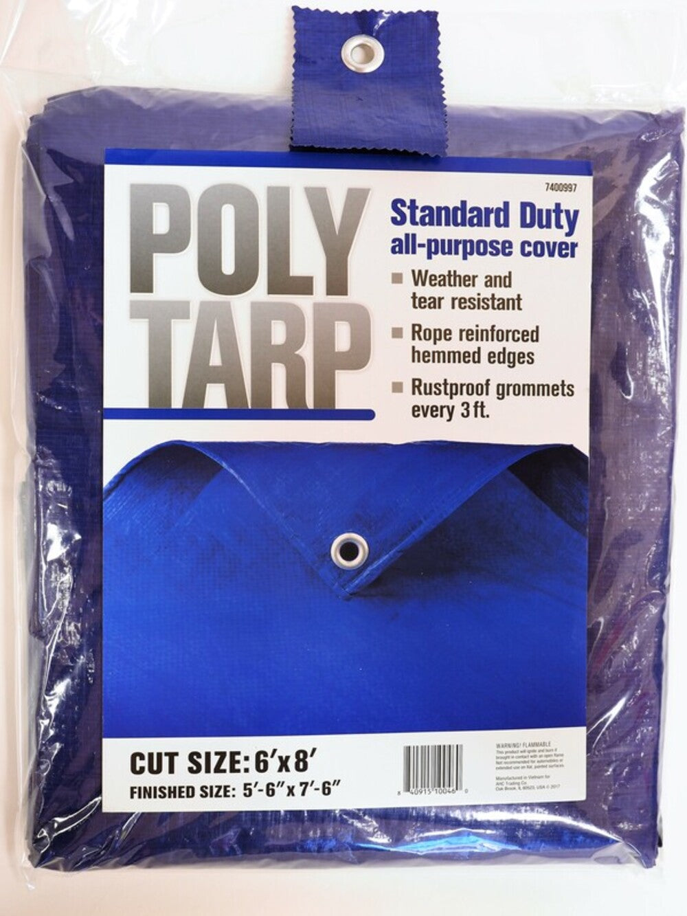 TARP POLY 6'X8' BLUE