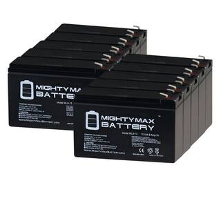 MIGHTY MAX BATTERY 12V 9Ah PowerWare PWHR1234W2FR Replacement UPS Battery - 10 Pack MAX3434287