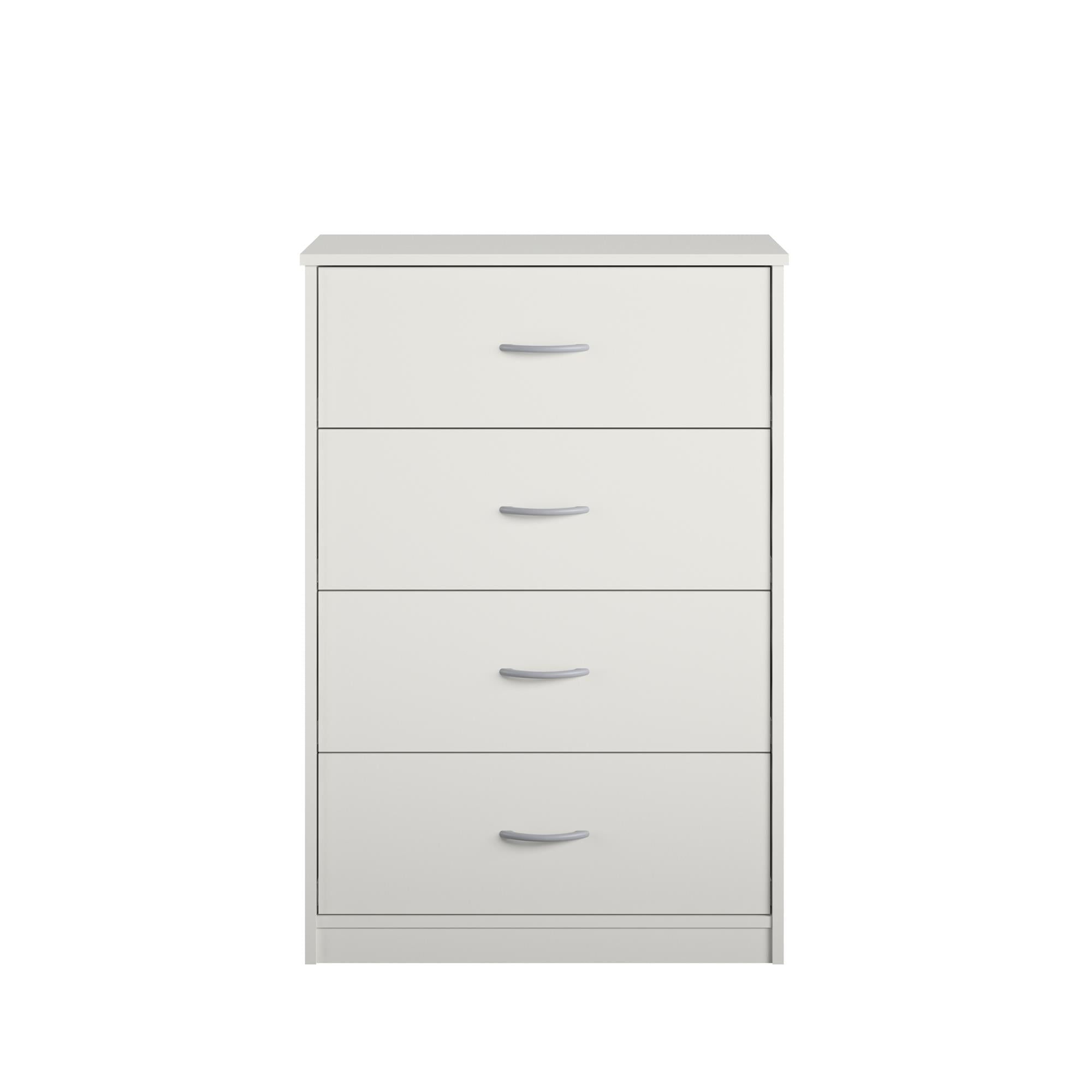 Mainstays Classic 4 Drawer Dresser, White