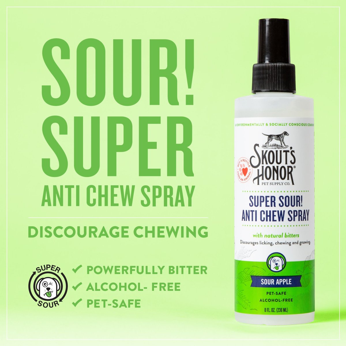 Skout's Honor Super Sour Anti Chew Dog and Cat Spray