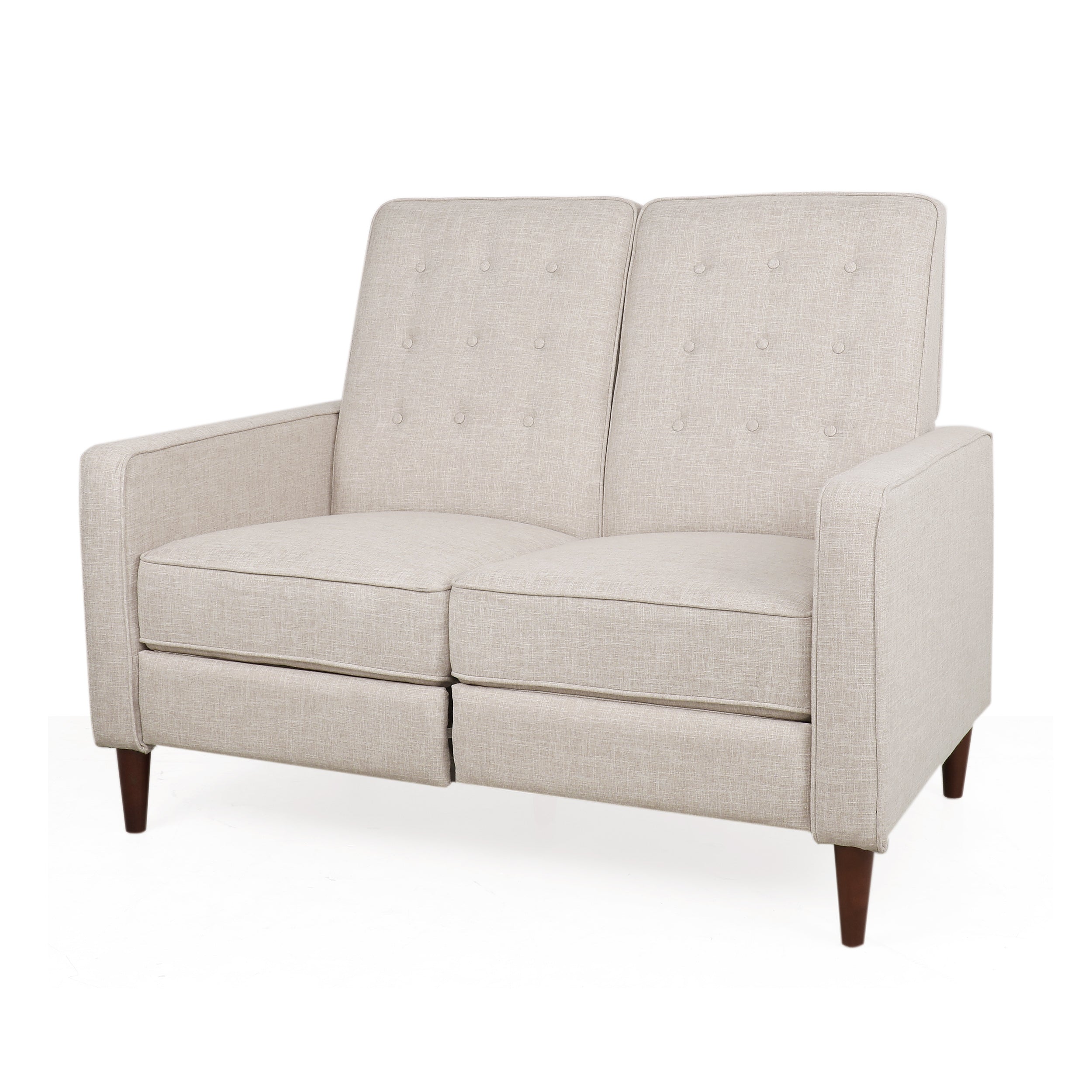 Manville Contemporary Tufted Loveseat Pushback Recliner