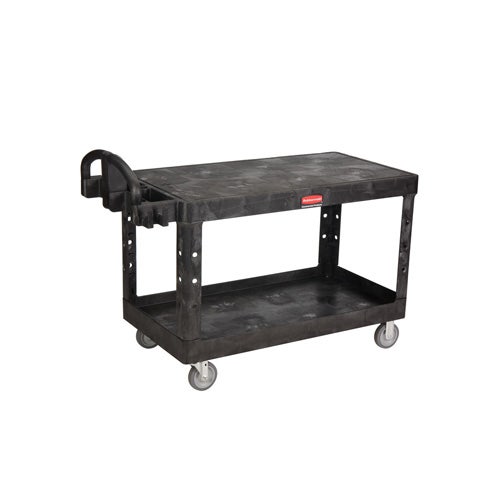 Rubbermaid FG454500BLA Heavy Duty Flat Shelf Cart