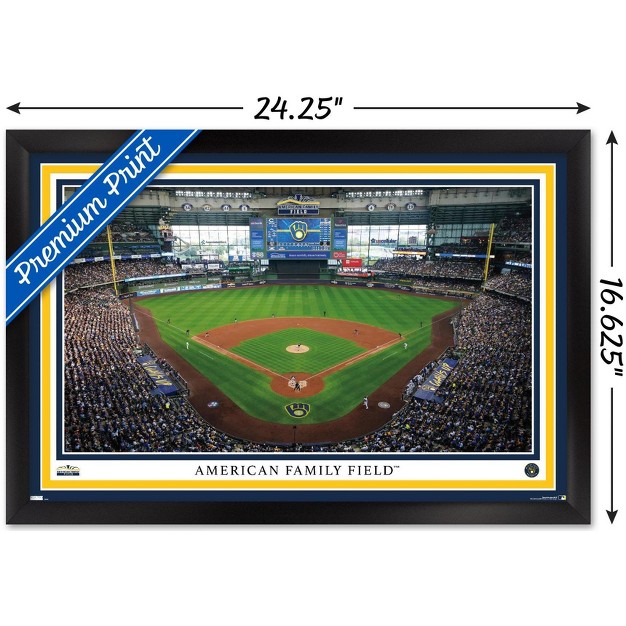 Trends International Mlb Milwaukee Brewers American Family Field 22 Framed Wall Poster Prints