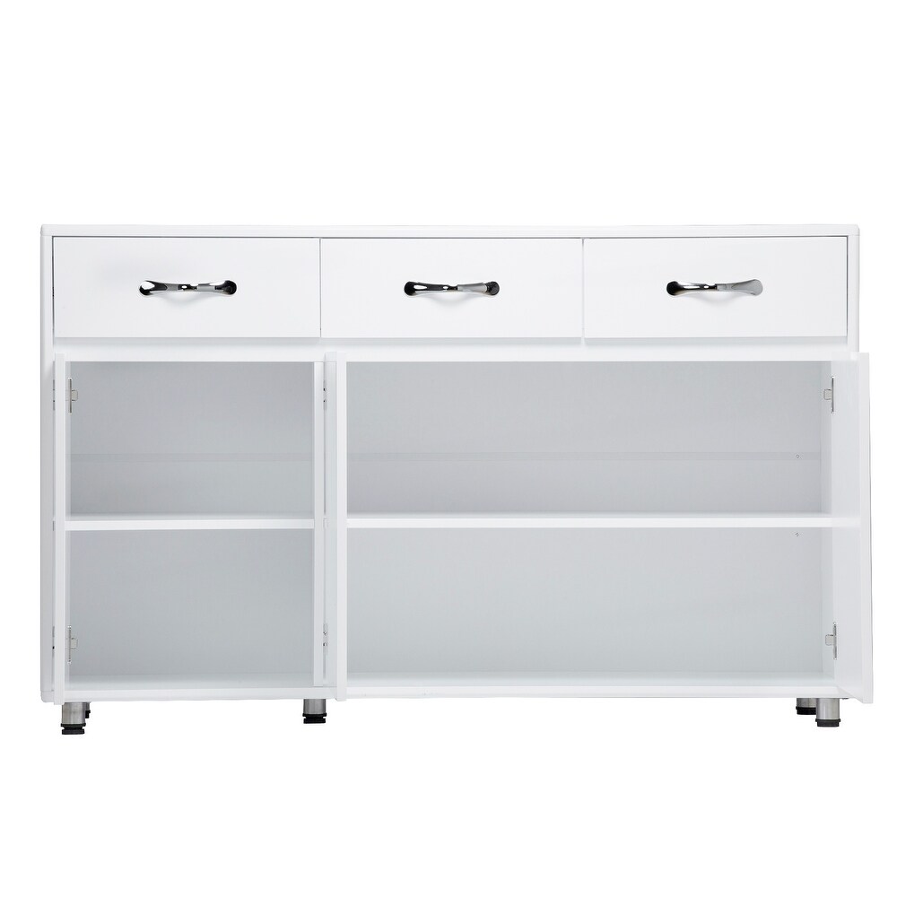 Three Doors Side Table white   Assembled Length (in.) 52.36