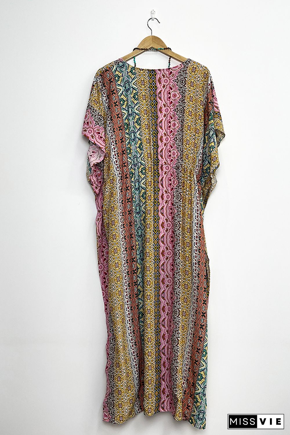 Multicolor Splicing Boho Cover Up