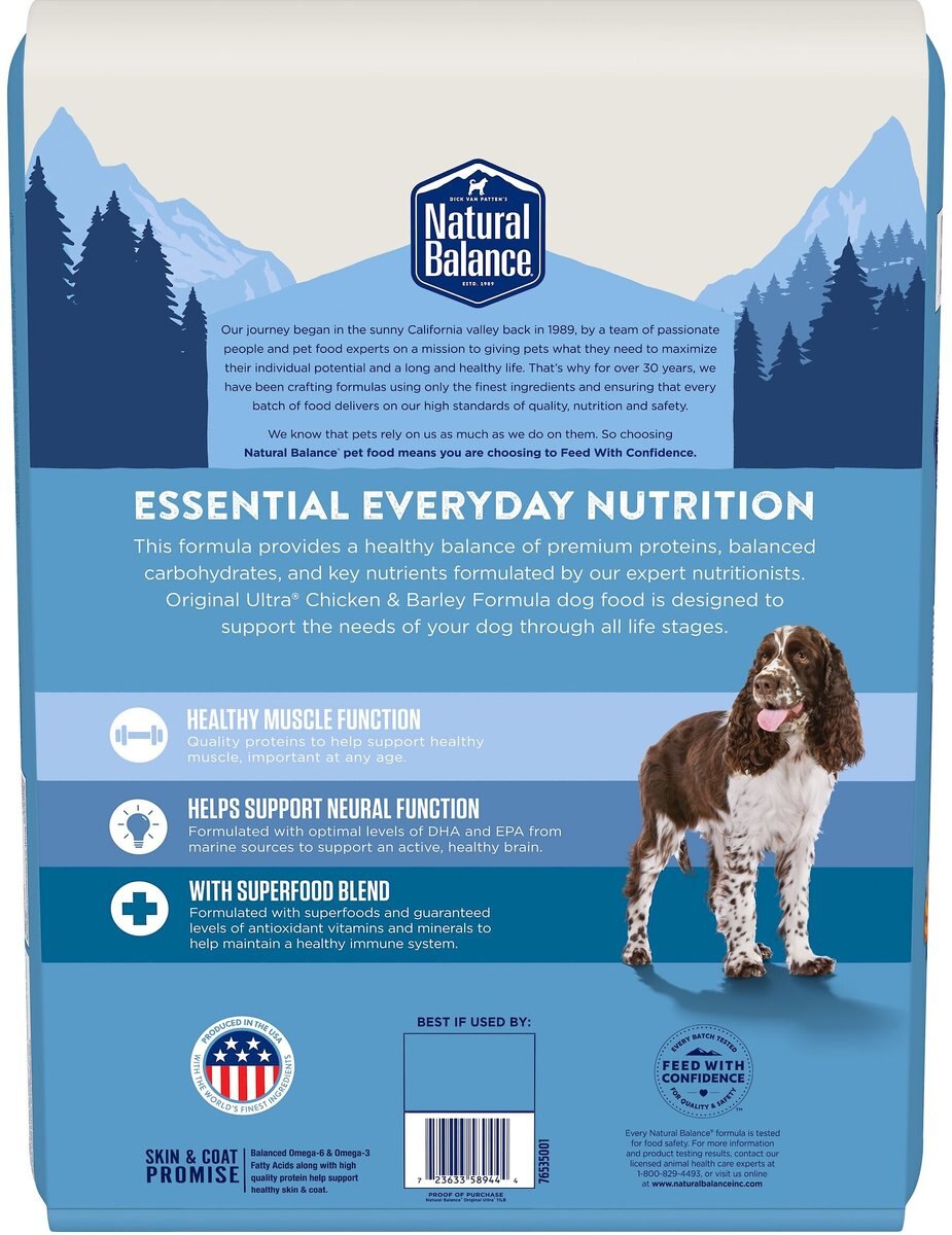 Natural Balance Original Ultra Chicken and Barley Formula Dry Dog Food