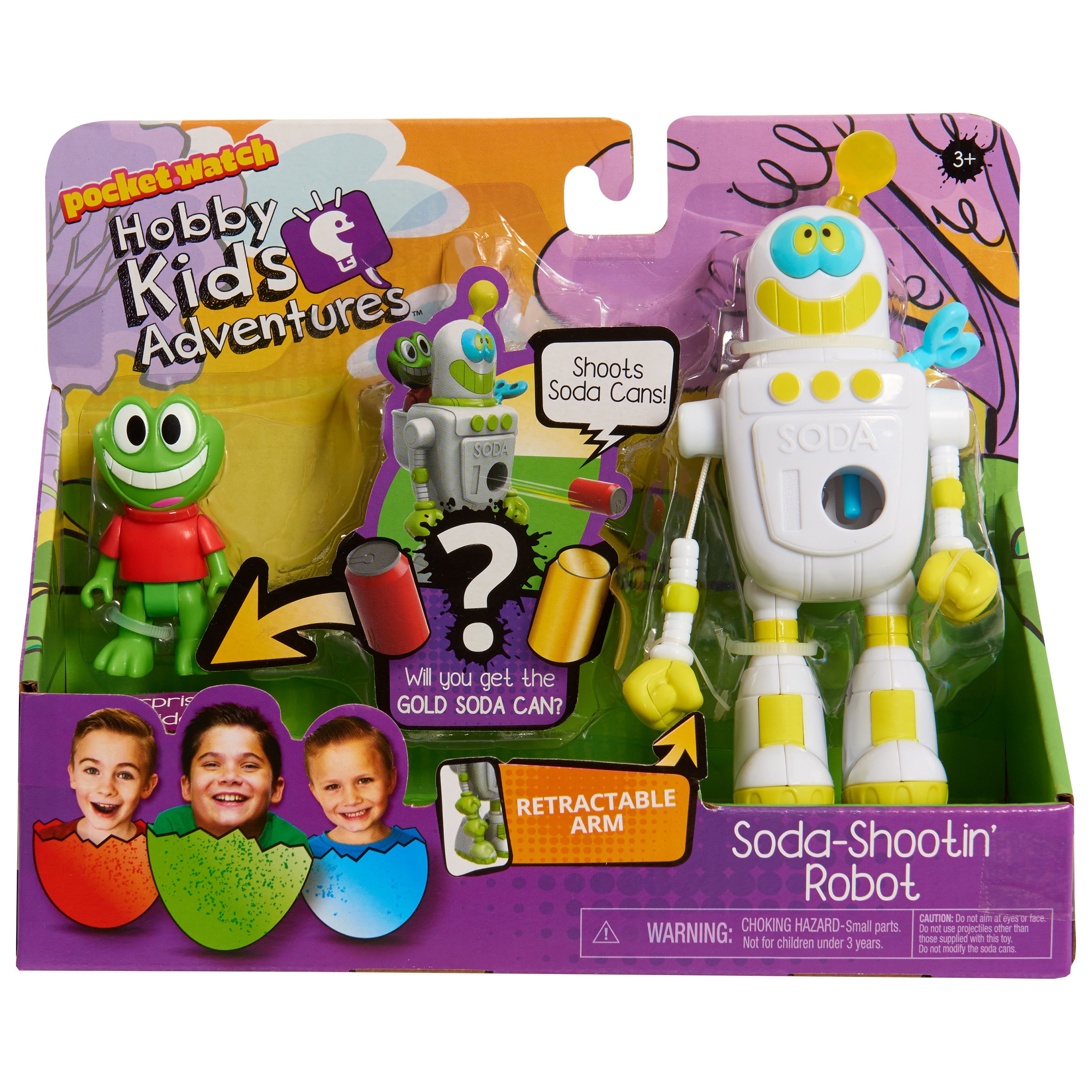 HobbyKids Soda-Shootin’ Robot，  Kids Toys for Ages 3 Up， Gifts and Presents