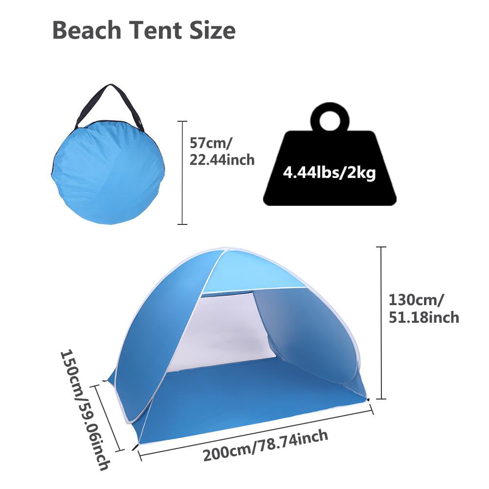 SalonMore Pop Up Beach Tent Sun Shelter Tent for 2 Person