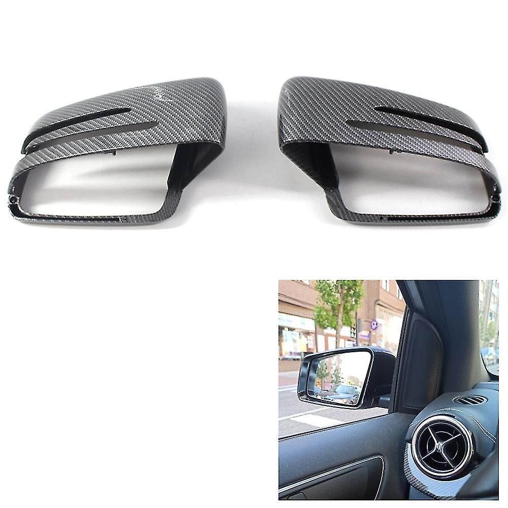 Car Carbon Fiber Rearview Side Mirror Cover Replacement For Mercedes A B C E Class W204 W212 W176 W