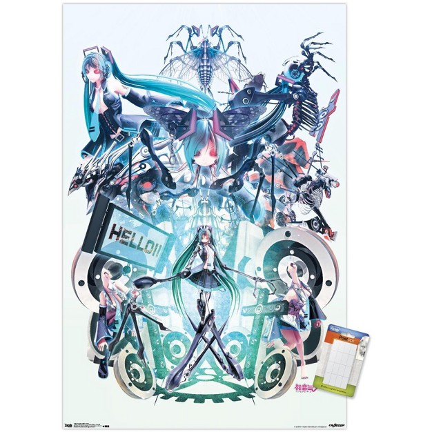 Trends International Hatsune Miku Hello Unframed Wall Poster Prints