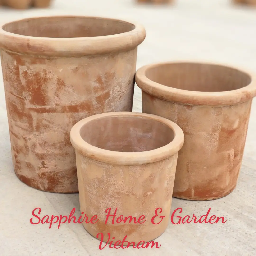 Antique Terracotta pots cheap pottery outdoor garden pots and planter antique terra flower pots for plants and garden center