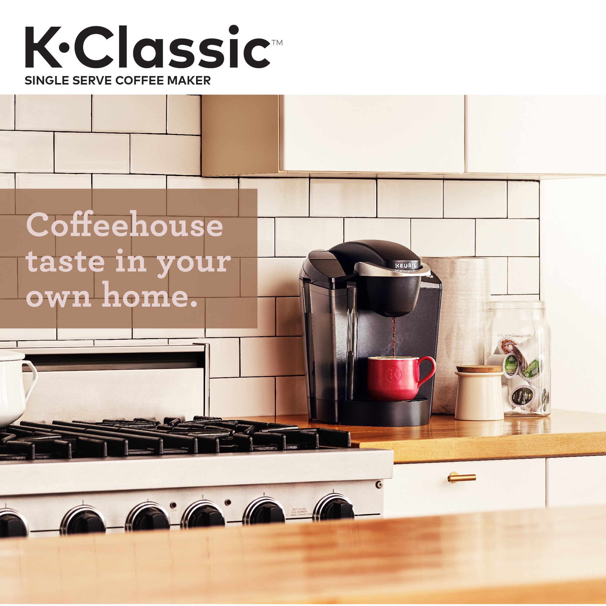 Keurig K-Classic Single Serve K-Cup Pod Coffee Maker， Black