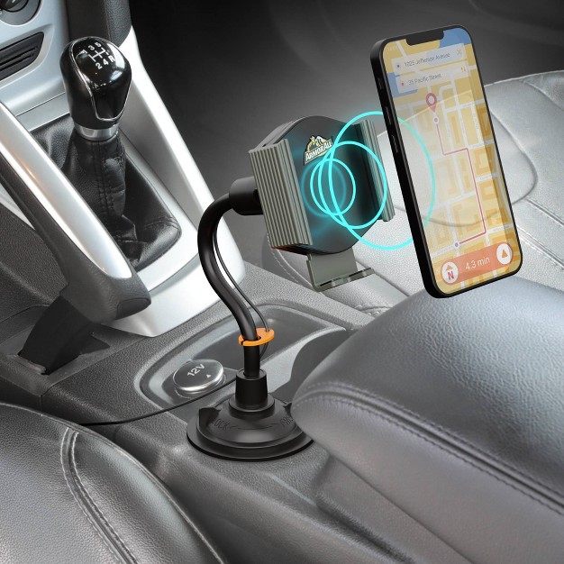 Armor All Wireless Charging Phone Mount With Gooseneck Cup Holder