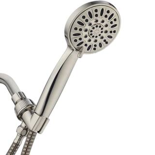 AquaDance 6-Spray 4 in. Single Wall Mount Body spray Handheld Shower Head in Brushed Nickel 9716