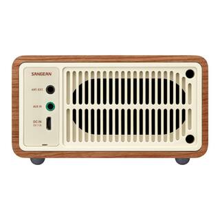 Sangean FM StereoAux-in Rechargable Wood Cabinet Mini Bluetooth Speaker WR-7WL