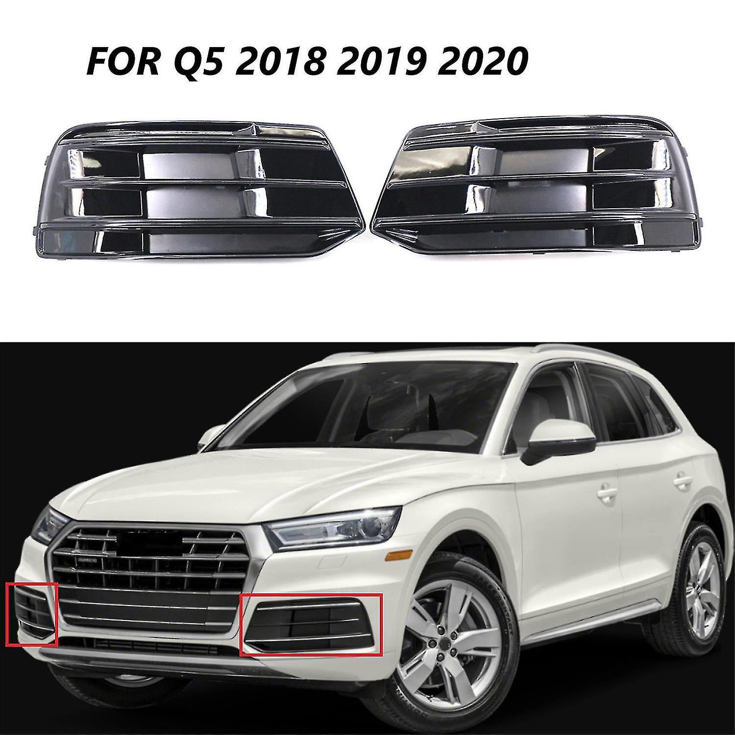 1pair Car Front Side Fog Light Cover Grille Front Bumper Bezel For Q5 2018-2022