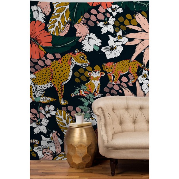 Marta Barragan Camarasa Animal Print Dark Jungle Tapestry Society6