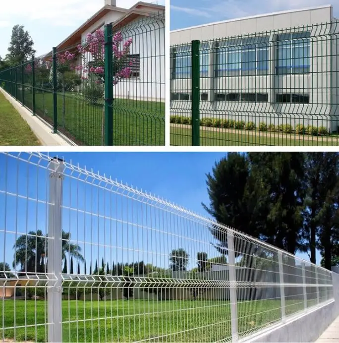 Factory Supply Green 3d Fence Designs Twin Wire Fence 3d Wire Mesh Fence Panels